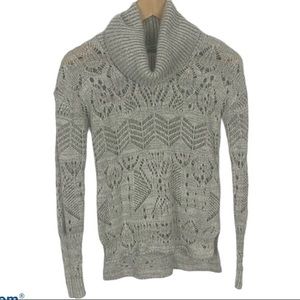 Maurices Knitted Cowl Neck Grey Sweater Sz  S